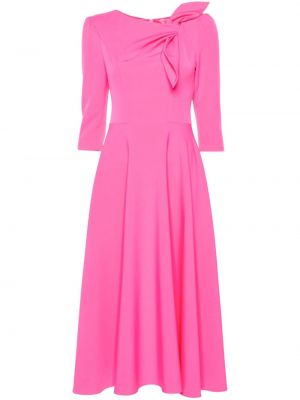 Midi haljina s mašnom Nissa ružičasta