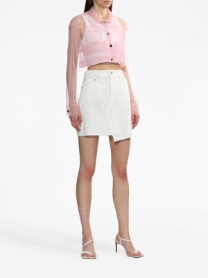 Bavlněné mini sukně Rag & Bone bílé