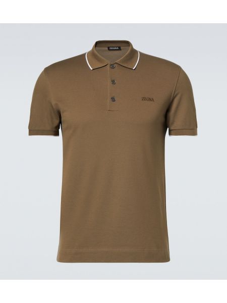 Poloshirt i bomuld Zegna grøn