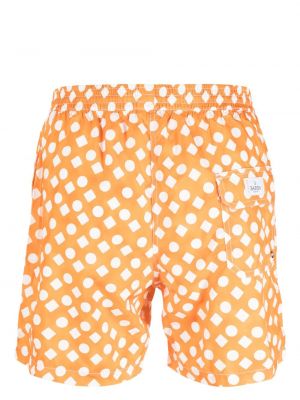 Shorts mit print Barba orange