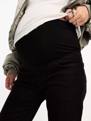 Хлопковые прямые джинсы Cotton:on черные