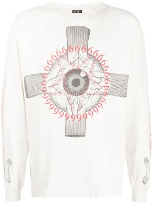 T-shirt en coton à imprimé Saint Mxxxxxx blanc