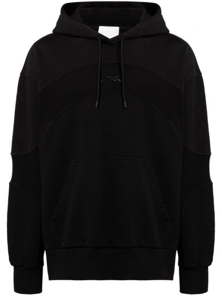 Pamučna hoodie s kapuljačom Reebok Ltd crna