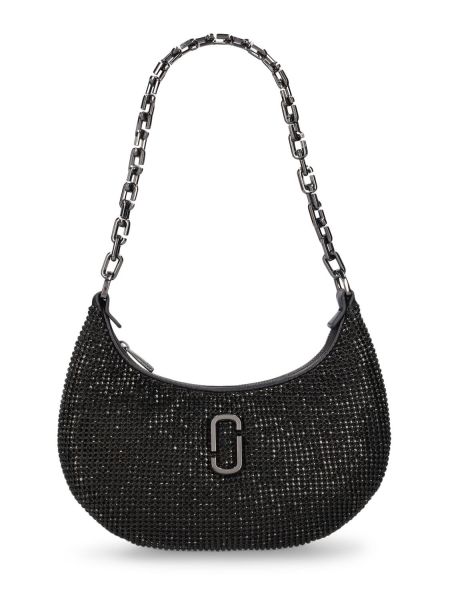 Bolsa de hombro de cuero Marc Jacobs negro