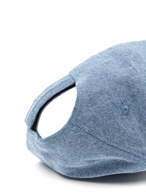Siuvinėtas kepurė su snapeliu Maje mėlyna