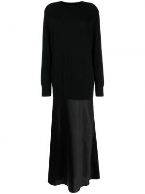Кашмирена рокля Christopher Esber черно