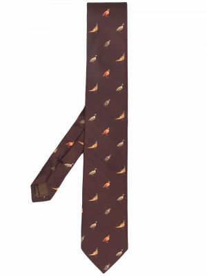 Corbata con estampado animal print Church's marrón