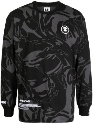 T-shirt con stampa camouflage Aape By *a Bathing Ape® nero