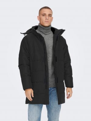 Steppelt téli kabát Only fekete