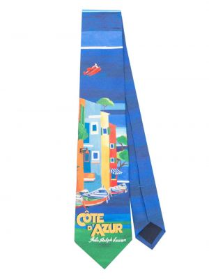 Haftowany krawat slim fit z kokardką Polo Ralph Lauren