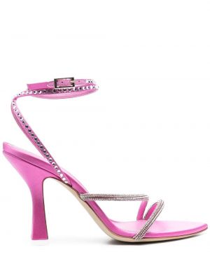 Krištáľové sandále 3juin ružová