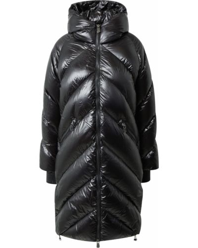 Nylonový priliehavý zimný kabát na zips Jott - čierna