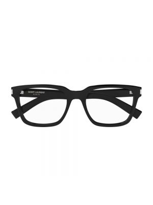 Okulary korekcyjne skórzane eleganckie Saint Laurent czarne