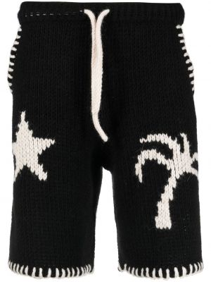 Bermude tricotate Palm Angels negru