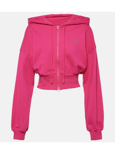 Jersey puuvillased jakk Adidas By Stella Mccartney roosa