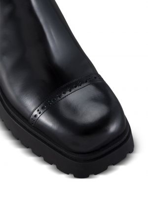 Kožené kotníkové boty Frame černé