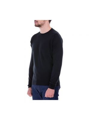 Sweter z wełny merino elegancki John Smedley czarny