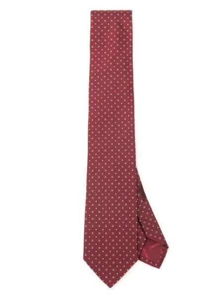 Žakárová hedvábná kravata Ferragamo červená