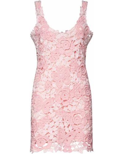 Bavlněné mini šaty Blumarine růžové