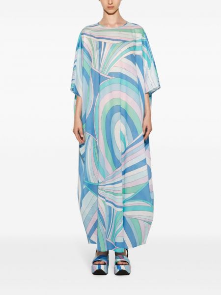 Kleid aus baumwoll mit print Pucci blau