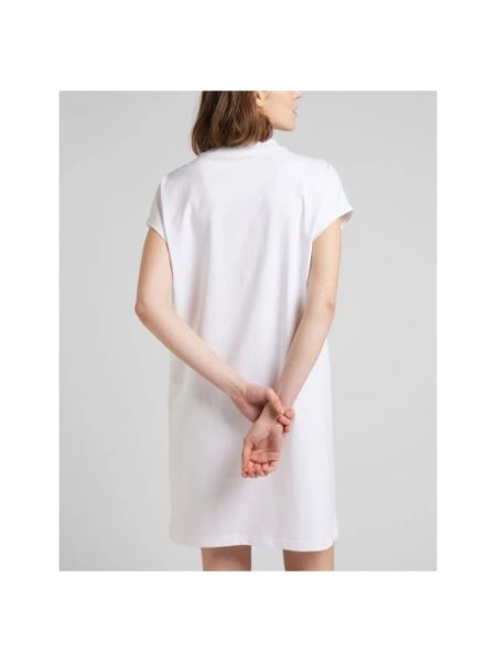 Mini vestido de algodón Lee blanco