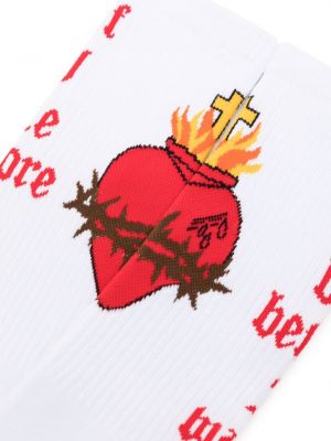 Chaussettes en coton de motif coeur Saint Mxxxxxx