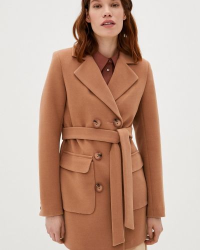 Двубортное пальто Meltem Collection коричневое