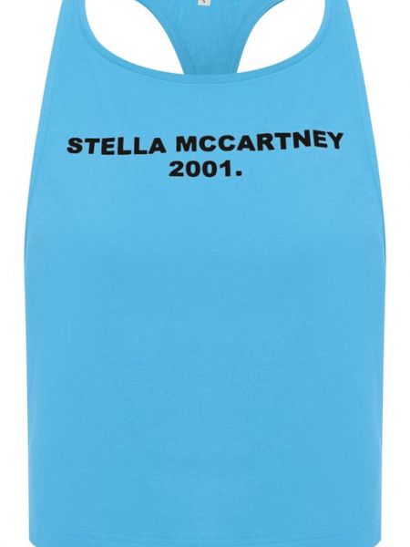 Голубой хлопковый топ Stella Mccartney