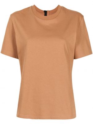 Bavlnené tričko na zips Muller Of Yoshiokubo hnedá
