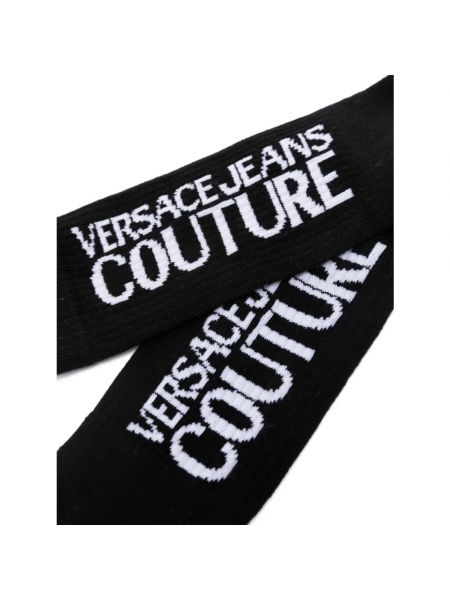 Calcetines de algodón Versace Jeans Couture negro