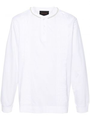Plisirana bombažna srajca Simone Rocha bela