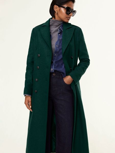 Шерстяное пальто Baukjen зеленое