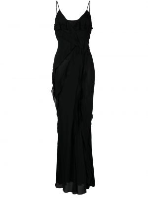 Dlouhé šaty s volánmi Rachel Gilbert čierna