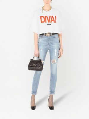 Skinny džíny s oděrkami Dolce & Gabbana