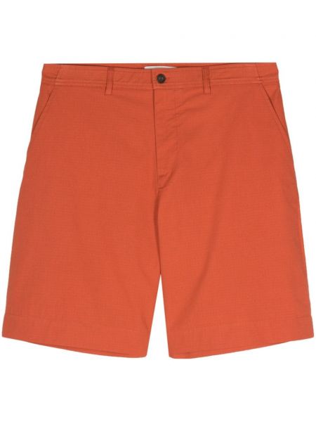 Bombažne bermuda kratke hlače Maison Kitsuné oranžna