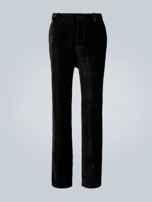 Černé sametové manšestrové kalhoty Sies Marjan
