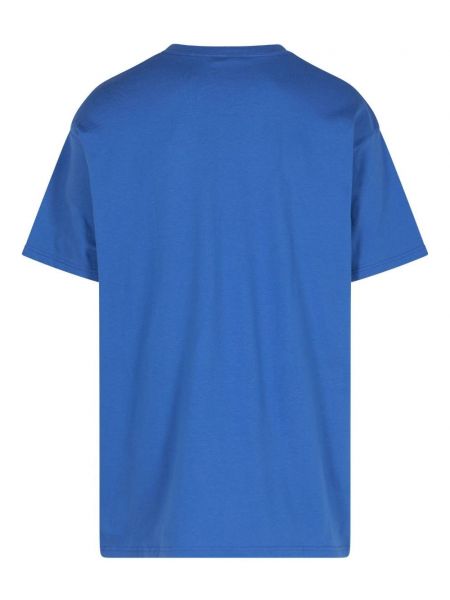 Bavlněné tričko Supreme modré