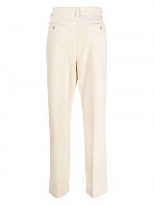 Pantalon chino en velours côtelé en velours Bally blanc