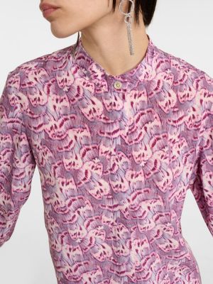 Svilena bluza s printom Isabel Marant