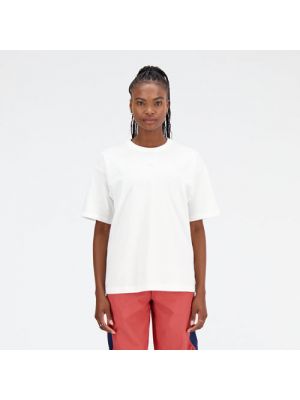 T-shirt en coton oversize New Balance blanc