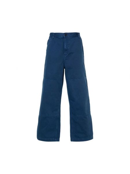 Spodnie relaxed fit Carhartt Wip niebieskie