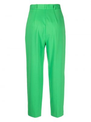 Pantalon slim plissé Harris Wharf London vert