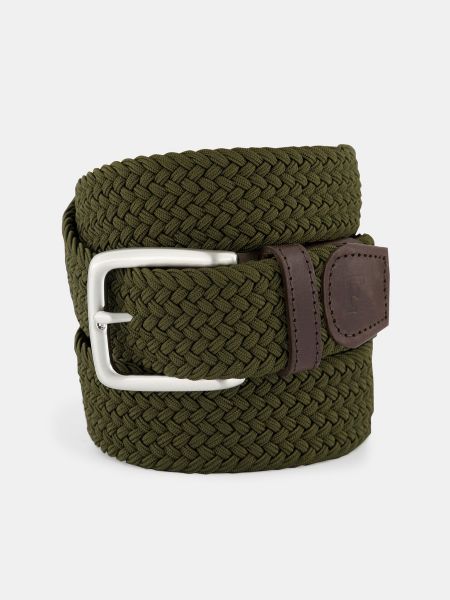 Cinturón con trenzado Façonnable verde