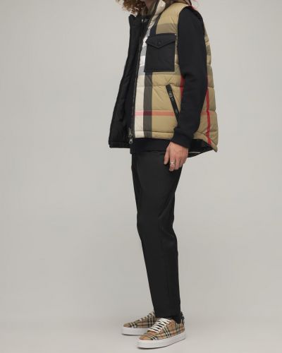 Kockovaná nylónová kockovaná košeľa Burberry čierna