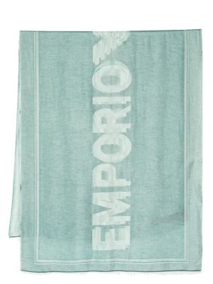 Шал с принт Emporio Armani зелено