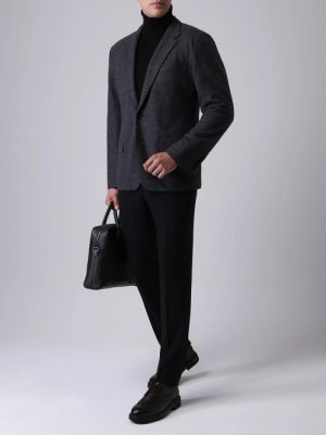 Шерстяной пиджак Dolce & Gabbana серый