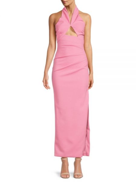 Креповое платье Atta с вырезами Misha розовый