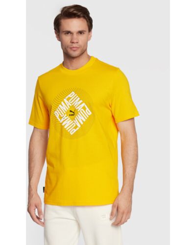 T-Shirt Swxp Graphic 535658 Żółty Regular Fit Puma