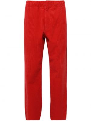 Pantaloni sport de catifea cord Zegna roșu