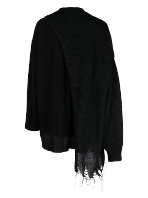 Sweter asymetryczny Ys czarny